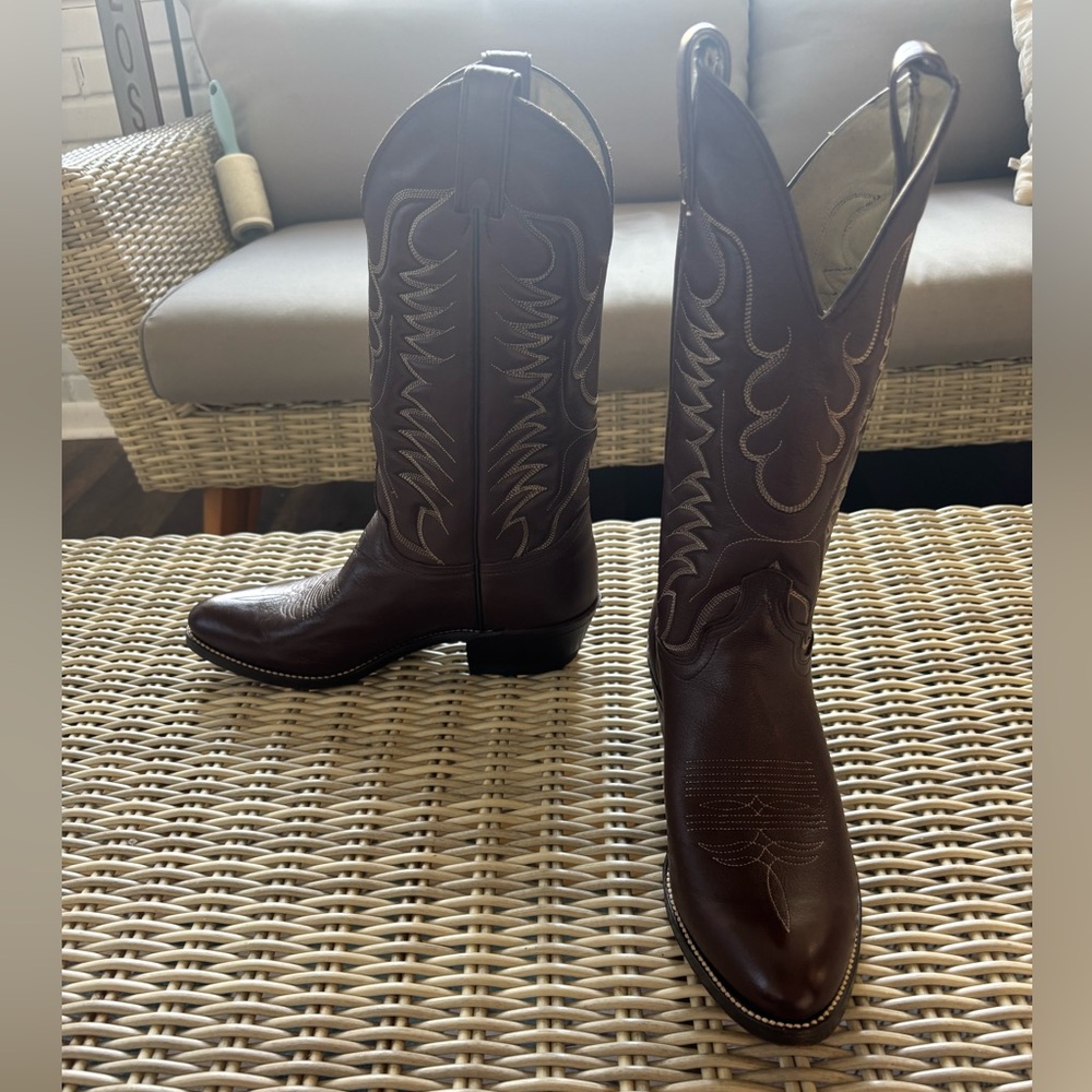 Abilene Genuine Leather Mens Wide Cowboy Boots size 8EE